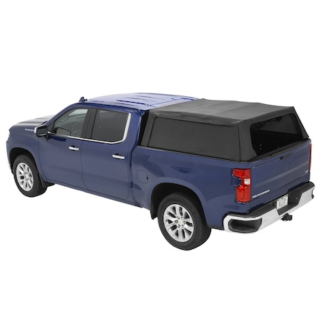 Bestop Supertop Truck Bed Cap 2 Classic Black Diamond PVC Coated Sailcloth No Drill 77318-35